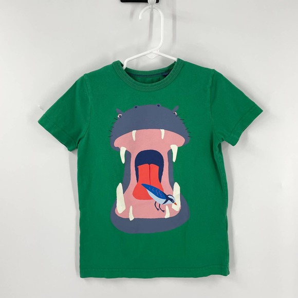 Mini Boden Other - Mini Boden Green Hippo Printed Short Sleeve T-Shirt Size 5-6Y